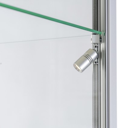Vitrine SDB 115-400 zilver led mag 400x400x2000mm-4
