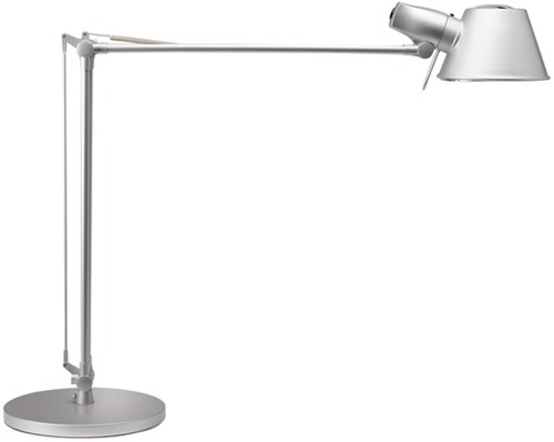 Bureaulamp MAUL Rock incl. spaarlamp voet zilvergrijs