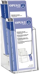 Folderhouder OPUS 2 2vaks 1/3 A4 transparant