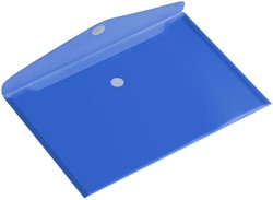 Enveloptas Europel A5 250x180mm dwars transparant blauw
