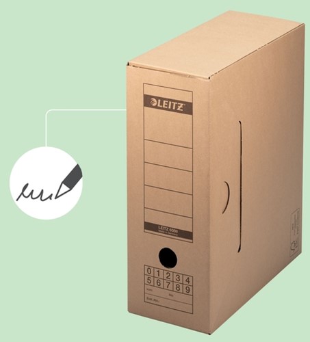Archiefdoos met deksel Leitz Premium 120x275x325mm natuurbruin-13