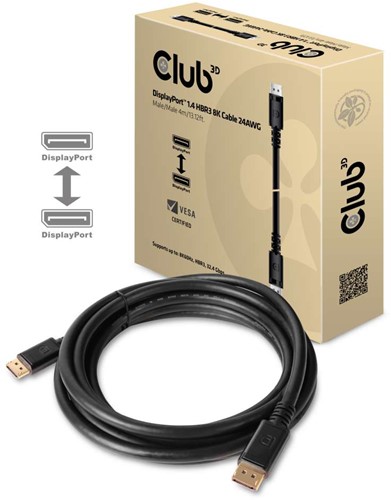 CLUB3D DisplayPort 1.4 HBR3 8K Kabel M/M 4meter