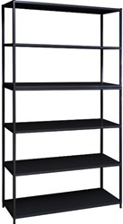 Flexwall frame 204hg x 119br x 43cm dp, indeling 5-vaks inclusief 6 legborden 
