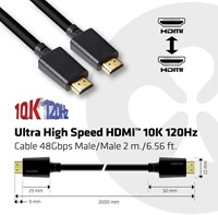 CLUB3D Ultra High Speed HDMI™2.1 Kabel 10K 120Hz 48Gbps Male/Male 2 meter-2