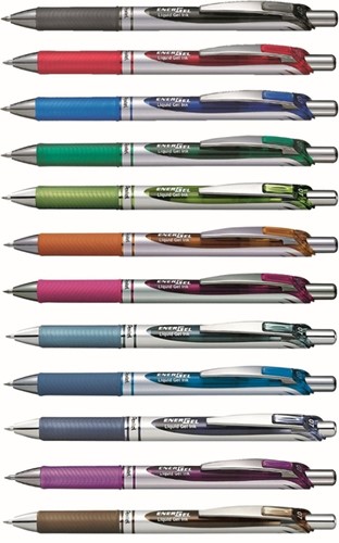 Gelschrijver Pentel BL77 Energel medium rood-2