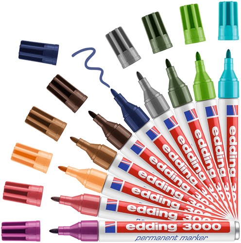 Viltstift edding 3000 rond 1.5-3mm blauw-7