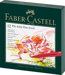 Brushstift Faber-Castell Pitt Artist assorti set à 12 stuks