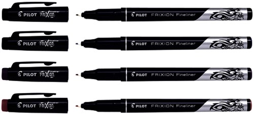 Fineliner Pilot friXion fijn assorti etui à 12 stuks-1