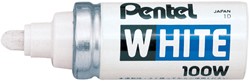 Viltstift Pentel 100W rond 4mm wit