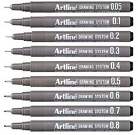 Fineliner Artline technisch 0.7mm zwart-2