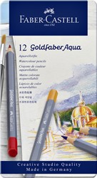 Kleurpotloden Faber-Castell Goldfaber aquarel blik à 12 stuks assorti