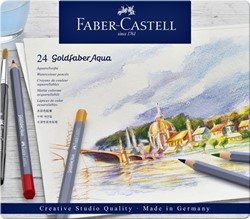 Kleurpotloden Faber-Castell Goldfaber aquarel blik à 24 stuks assorti