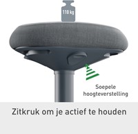 Actieve zitkruk Leitz Ergo met gasveer 47-64cm-6