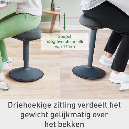 Actieve zitkruk Leitz Ergo met gasveer 47-64cm-10