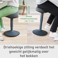 Actieve zitkruk Leitz Ergo met gasveer 47-64cm-12