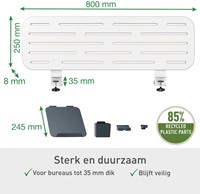 Bureau ophangbord Leitz Ergo met laptophouder-5