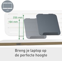 Bureau ophangbord Leitz Ergo met laptophouder-6