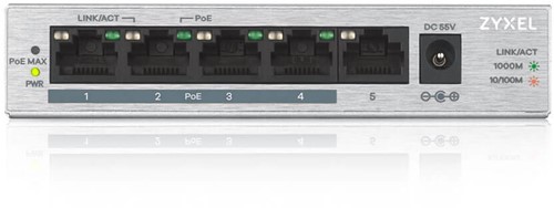 Zyxel GS1005HP Unmanaged Gigabit Ethernet (10/100/1000) Power over Ethernet (PoE) Zilver-2