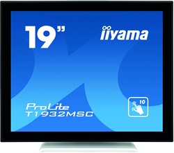 iiyama ProLite T1932MSC-W5AG touch screen-monitor 48,3 cm (19") 1280 x 1024 Pixels Multi-touch Multi-gebruiker Zwart, Wit