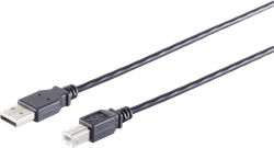 Legamaster USB-A naar B kabel USB 2.0 zwart 3m