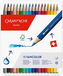 Kleurpotloden Caran d'Ache Fancolor 18stuks assorti