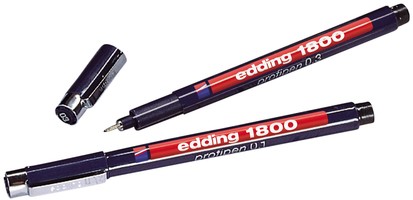 Fineliner edding 1800 0.25mm - 0.35mm - 0.5mm zwart set à 3 stuks-6