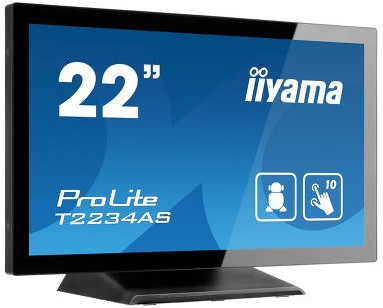 iiyama ProLite T2234AS-B1 touch screen-monitor 54,6 cm (21.5") 1920 x 1080 Pixels Multi-touch Multi-gebruiker Zwart-3