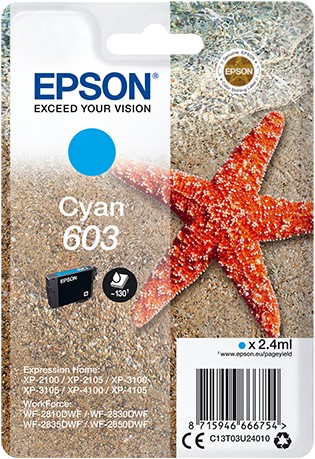 Epson Singlepack Cyan 603 Ink