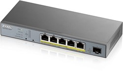 Zyxel GS1350-6HP-EU0101F netwerk-switch Managed L2 Gigabit Ethernet (10/100/1000) Power over Ethernet (PoE) Grijs