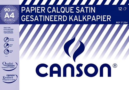 Kalkpapier Canson A4 90gr 12 vel