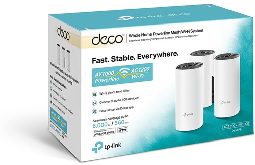 TP-LINK Deco P9 (3-pack) Dual-band (2.4 GHz / 5 GHz) Wi-Fi 5 (802.11ac) Wit 2 Intern-2