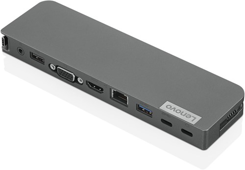Lenovo USB-C Mini Dock Bedraad USB 3.2 Gen 1 (3.1 Gen 1) Type-C Grijs-2
