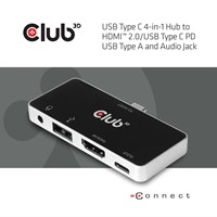 CLUB3D csv-1591 Docking USB 3.2 Gen 1 (3.1 Gen 1) Type-C Zwart, Chroom-3