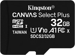 32GB micSDHC Canvas Select Plus 100R A1C10 Card + ADP