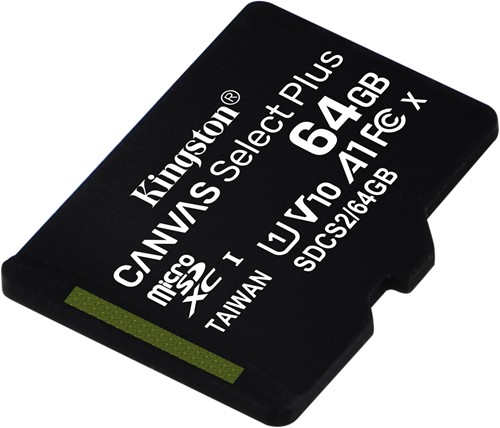 64GB micSDXC Canvas Select Plus 100R A1C10 Single Pack w/o ADP-2