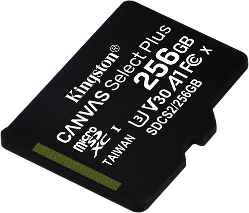 256GB micSDXC Canvas Select Plus 100R A1 C10 Card + ADP-2
