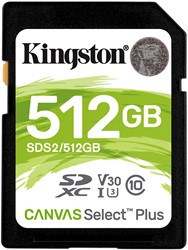 512GB SDXC Canvas Select Plus 100R C10 UHS-I U3 V30