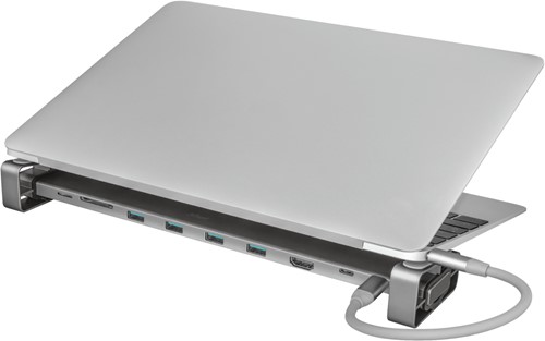 Trust Dalyx Aluminium USB-hub 10-in-1 voor Macbook & Chromebook met USB-C-3