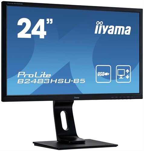 iiyama ProLite B2483HSU-B5 computer monitor 61 cm (24") 1920 x 1080 Pixels Full HD LED Zwart-2