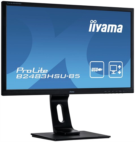 iiyama ProLite B2483HSU-B5 computer monitor 61 cm (24") 1920 x 1080 Pixels Full HD LED Zwart-3
