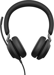 Jabra Evolve2 40, MS Stereo Headset Bedraad Hoofdband Kantoor/callcenter USB Type-A Zwart
