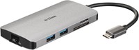 D-Link DUB-M810 notebook dock & poortreplicator Bedraad Thunderbolt 3 Zilver