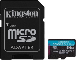 64GB microSDXC Canvas Go Plus 170R A2 U3 V30 Card + ADP