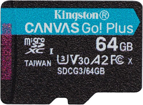 64GB microSDXC Canvas Go Plus 170R A2 U3 V30 Single Pack w/o ADP