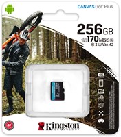 256GB microSDXC Canvas Go Plus 170R A2 U3 V30 Single Pack w/o ADP-3