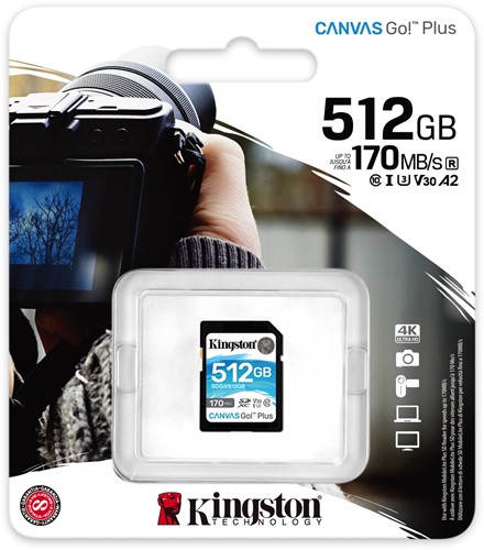 512GB SDXC Canvas Go Plus 170R C10 UHS-I U3 V30-3