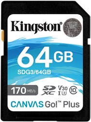 64GB SDXC Canvas Go Plus 170R C10 UHS-IU3 V30
