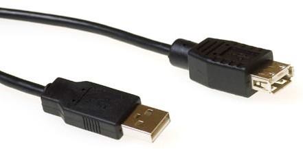 ACT USB 2.0 verlengkabel USB A male - USB A female zwart