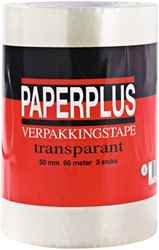 Verpakkingstape Paperplus 50mmx66m 732990 PP transparant