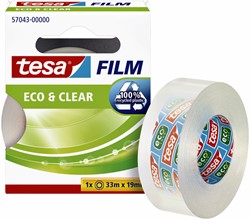 Plakband tesafilm® Eco & Clear 33mx19mm transparant